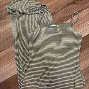 Heart Hips fashion nova Green and White maxi dress